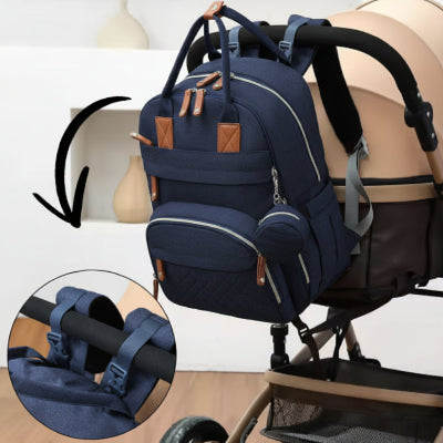 Sac à Dos à Langer - BabyTravelBag⹠- Bleu Foncé