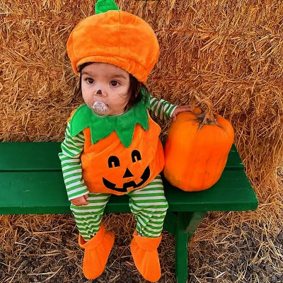 citrouille barboteuse bébé Halloween orange