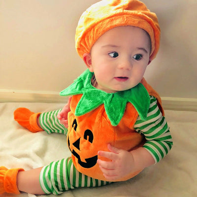 barboteuse bébé Halloween - citrouille orange