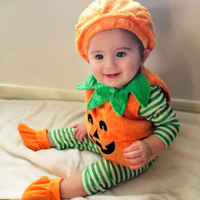barboteuse bébé Halloween - citrouille