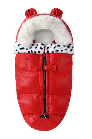 chancelière poussette pour hiver - rouge chinois