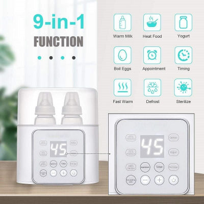chauffe biberon multifonctionnel 9 en 1 - détails boutons écran tactile