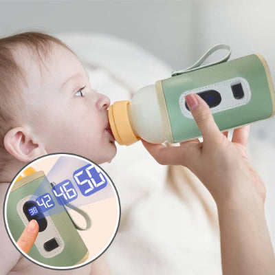 chauffe biberon vert portable avec USB - température