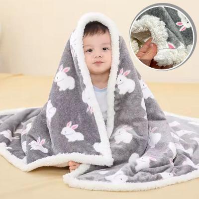 Couverture Bébé - BabyBlanket™ - Lapin Gris - Bébé Touriste