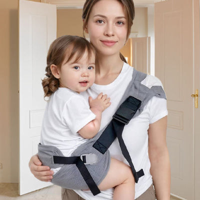 écharpe de portage quatre saisons - gris - transport bébé
