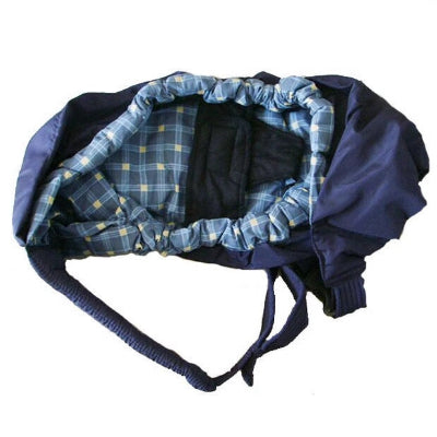 écharpe de portage bleue- porte bébé