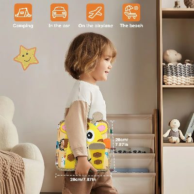 livre sensoriel bébé en tissu - girafe