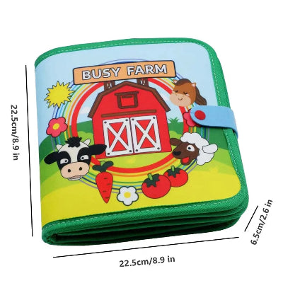 livre bébé en tissu vert