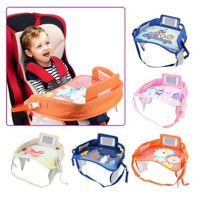 plateau de voyage pour voiture orange - Bébé Touriste - siège auto