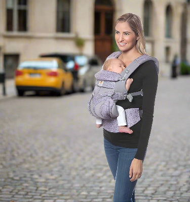 Porte Bébé - BreathBabyBag™ - Mauve Lavande - Bébé Touriste
