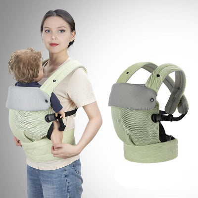 porte bébé physiologique haricot vert - portage avant