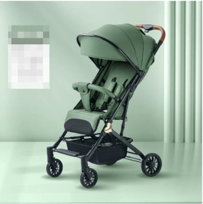 poussette pliable à un bouton couleur vert vent de pin