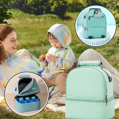 Porte biberon portable vert - sac à langer