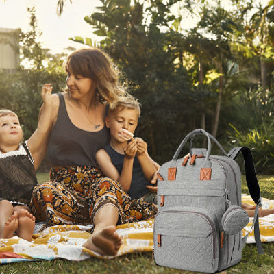 sac Ă  dos Ă  langer maman avec enfants