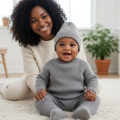 BONNET BEBE | Cocooning™ | Laine tricotée