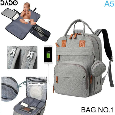 Sac à Dos à Langer - BabyTravelBag™ - Gris