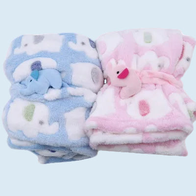 couverture bébé - éléphants