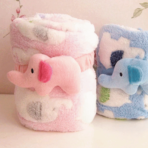 couverture bébé - éléphants