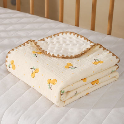 couverture bébé en velours blancs