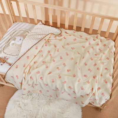 couverture bébé en velours blancs