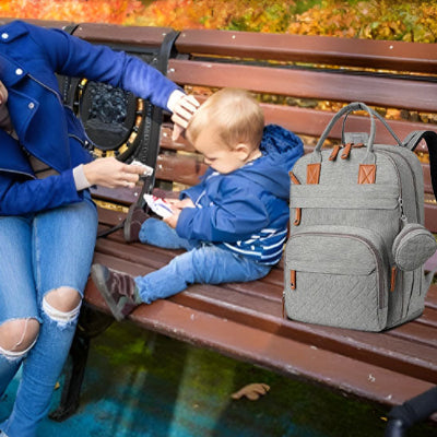 Sac à Dos à Langer - BabyTravelBag™ - Gris