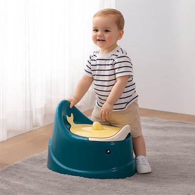 Pot d'Apprentissage Évolutif pour Bébé - bleu-vert