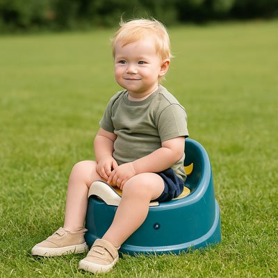 Pot d'Apprentissage Évolutif pour Bébé - bleu-vert