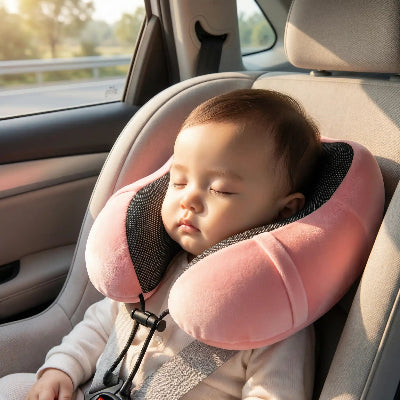 meilleur cale tête bébé voiture rose