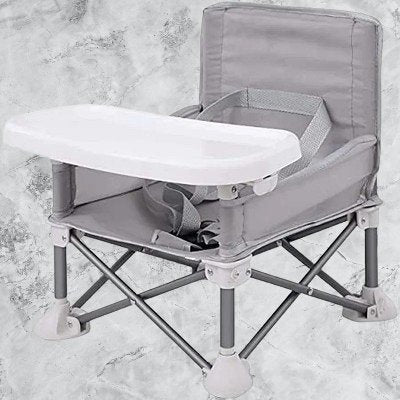 Chaise Haute Bébé - BabyBoosterSeat™ - Gris - Bébé Touriste