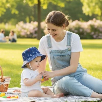CHAPEAU BEBE | Protection Solaire Optimale™ - Bébé Touriste