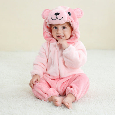 costume halloween bébé ourson rose