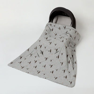 couverture bébé coupe vent - gris avec petits canards