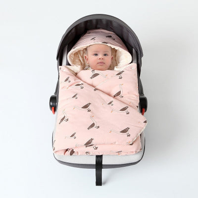 couverture bébé coupe vent rose avec canards