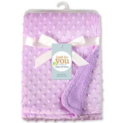 couverture polaire bébé mauve