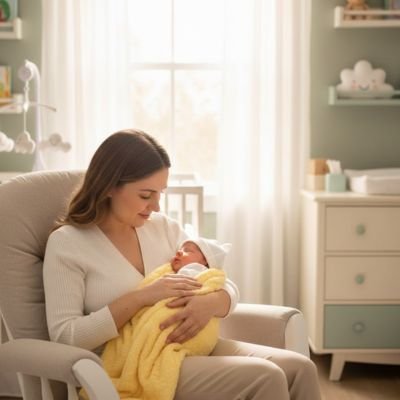 Couverture bébé jaune