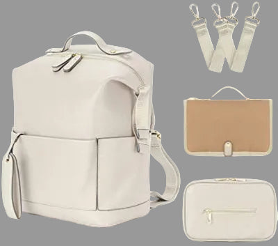 sac à langer blanc ou marron - en cuir PU