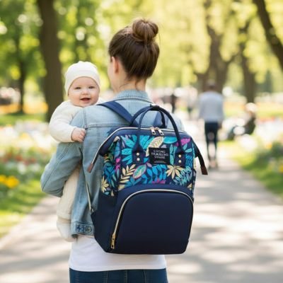 sac a langer bleu