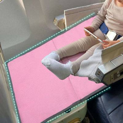 lit de voyage bébé avion et train - rose - détail
