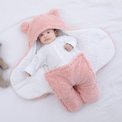 nid d'ange petit ourson rose -sac de couchage bébé - gigoteuse