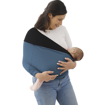porte bébé souple et sécuritaire bleu marine