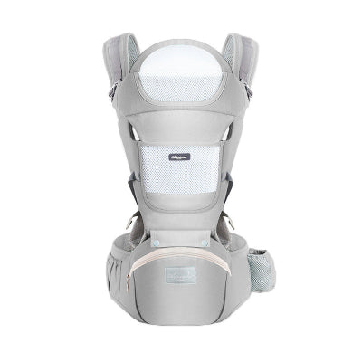 porte bebe gris clair en coton pure