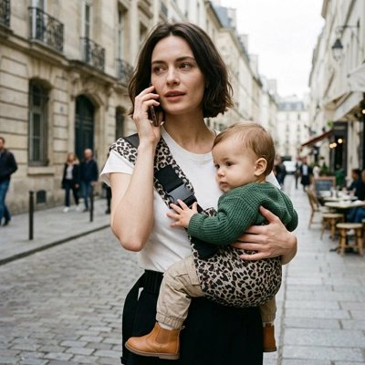 porte bébé leopard