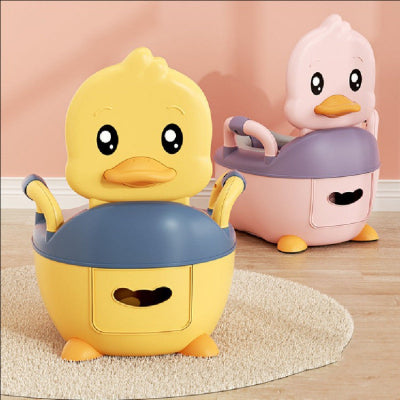 pot-bebe-canard-jaune-et-rose