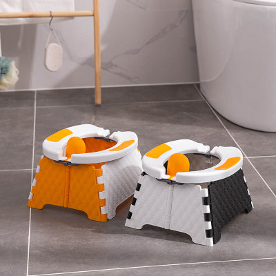 pot pliable de voyage blanc et orange
