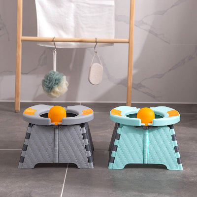 pot pliable de voyage bleu et gris