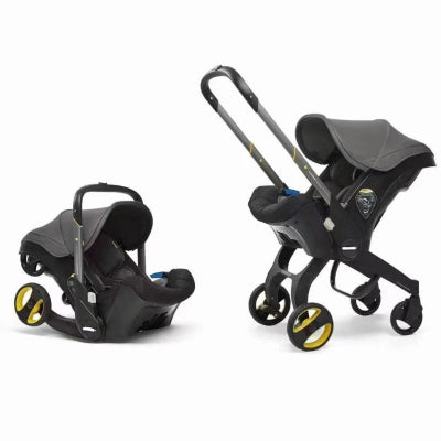 poussette 4 en 1 noir - poussette et siège auto bébé