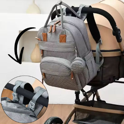 sac à dos à langer attache poussette