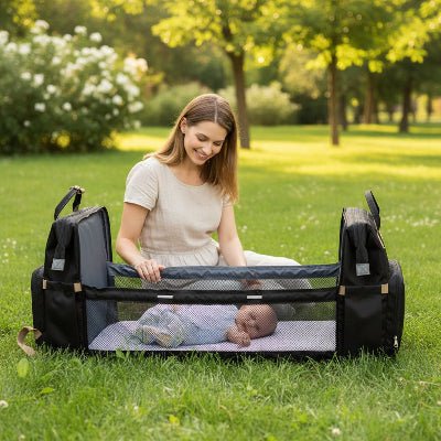 SAC A LANGER LIT | Berceau Pliable 2en1™ - Bébé Touriste