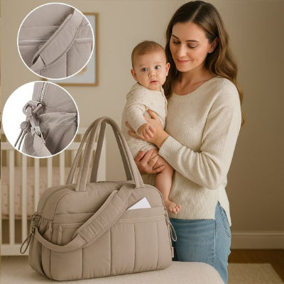 Sac à Langer Multifonction Kaki Bronze