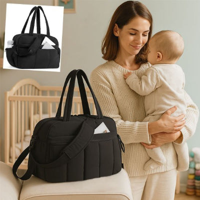 Sac à Langer Multifonction Noir - maman avec bébé